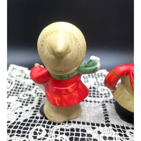 Vintage Homco Christmas Drummer Boy Pair Bisque Figurines Holiday Decor 1980s - Picture 4 of 8